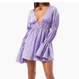 Weworewhat purple open back mini dress